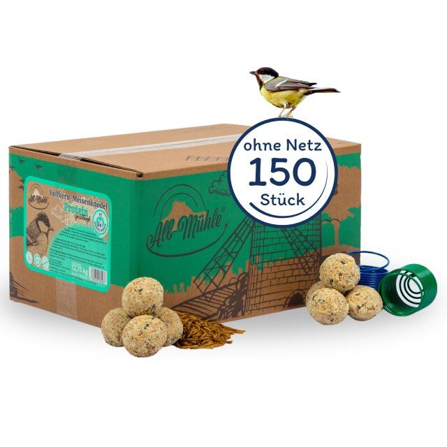 Lyra Pet® Meisenknödel aus der Alb-Mühle ohne Netz à 85 g inkl. Spender - Protein