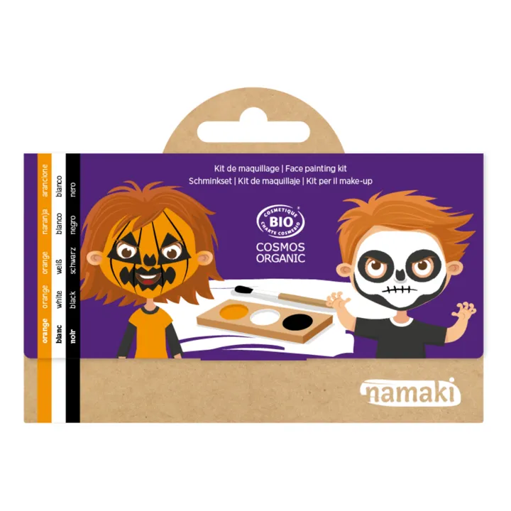 Namaki Kit de maquillage 3 fards Citrouille & Squelette | Orange