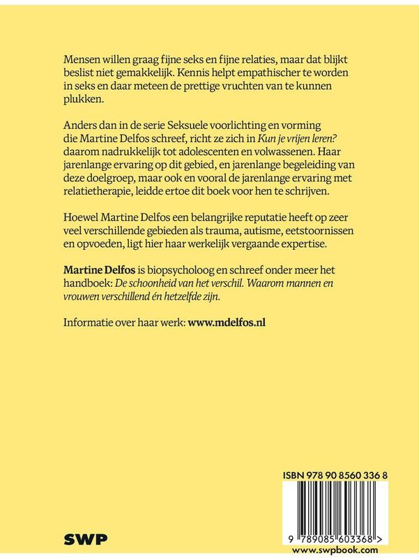 Kun je Vrijen Leren? - Martine Delfos - Psychologie Boek
