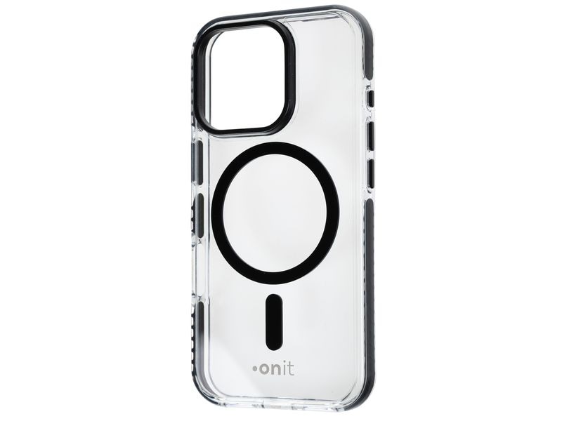 onit Back Cover Armorix iPhone 16 Pro Schwarz transparent MagSafe-kompatible Schutzhülle, fallgeprüft nach MIL-STD-810H