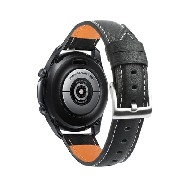 INF Klokkereim til Samsung Galaxy Watch 3 (45 mm) i ekte skinn, svart