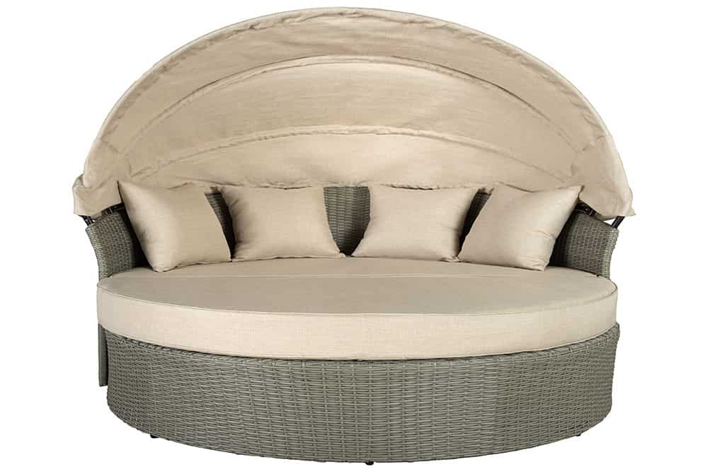 Outdoor Sonneninsel PLAYA LIVING 165cm natur Polyrattan Aluminium inklusive Kissen wetterfest