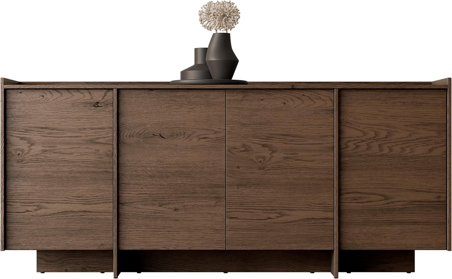 Mirjan24 Kommode Jundia K4D JA02 – Modernes Sideboard mit 4 Türen, 6 Innenfächern, grifflosem Öffnungssystem – Highboard/Anrichte/Mehrzweckschrank (Baltic Storm)