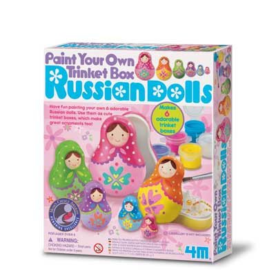 Paint Your Own Trinket Box Russian Dolls