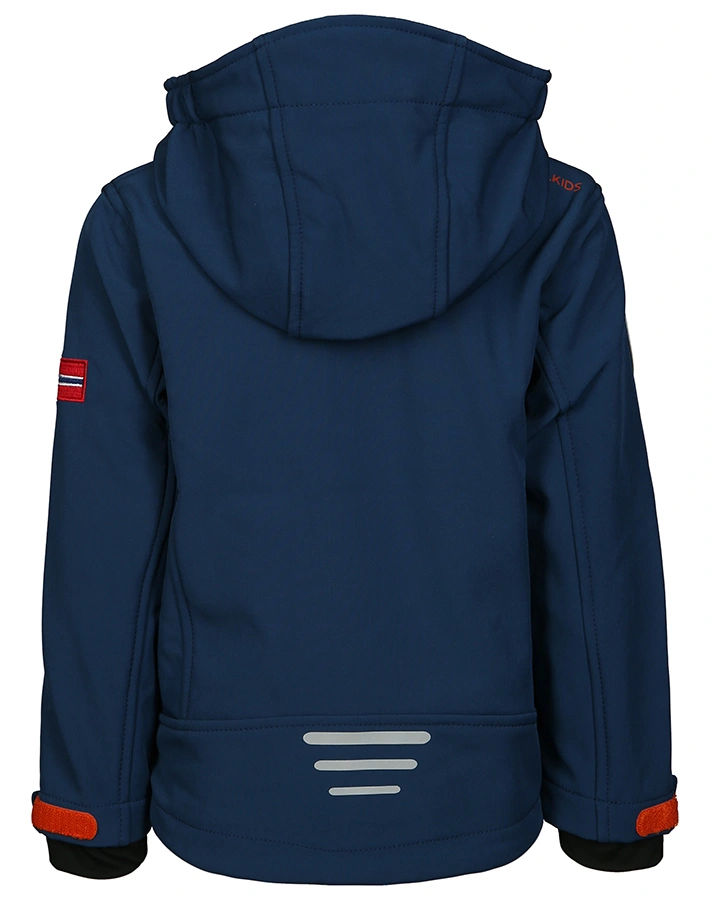 Softshell-JaKids TROLLFJORD in mystic blue/orange