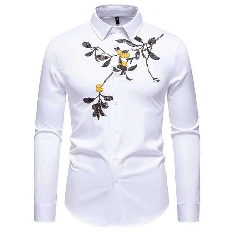 YIKES - Geborduurd shirt met lange mouwen
