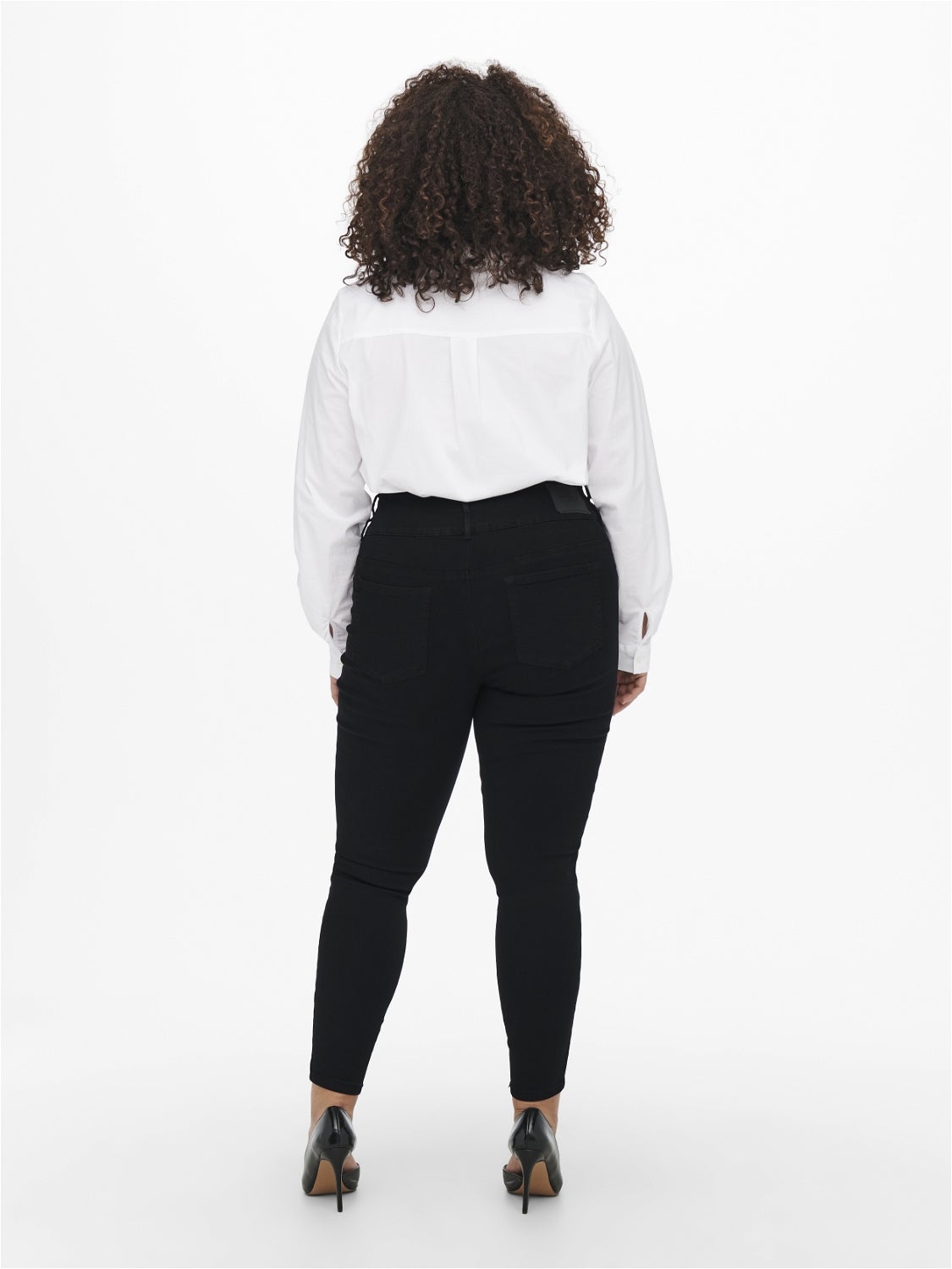 CARANNA Hohe Taille Skinny Fit Jeans Black