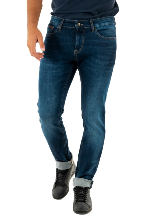 Jeans tommy jeans scanton slim asdbs 1bk aspen dark blue stretch