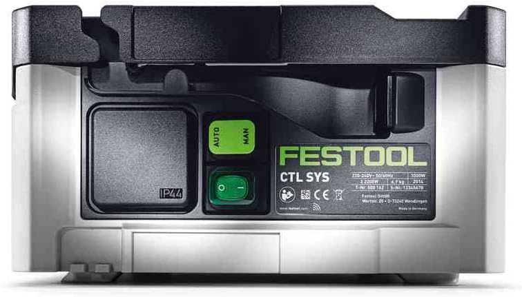 Festool Absaugmobil CTL SYS CLEANTEC (mit Filtersack montiert, Saugschlauch mit Winkeldrehausgleich saugerseitig, Polsterdüse, Fugendüse, Tragegurt)