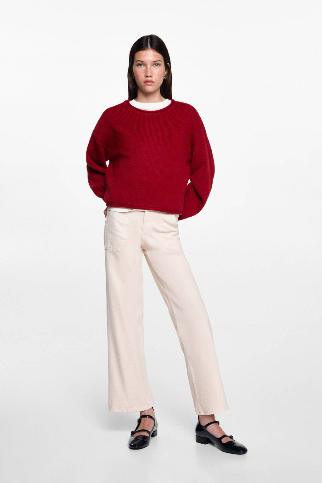 MANGO TEEN gebreide trui rood