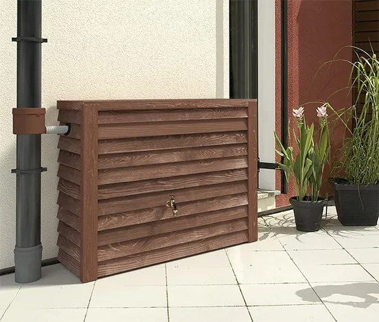 Garantia Wandtank-Komplett-Set »Woody«, ca. 350 l, darkwood