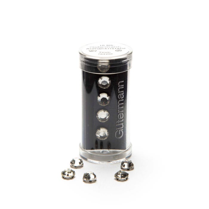 Gûtermann-Opnaaiparels met stras 7 mm