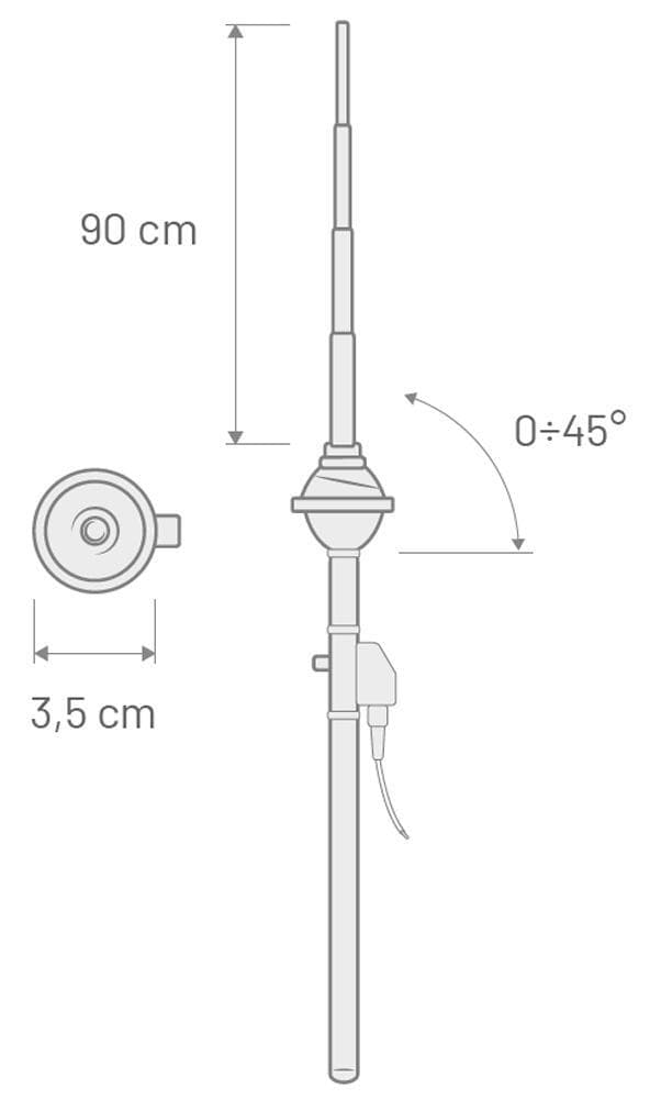 Calearo teleskob antenne universal, crom
