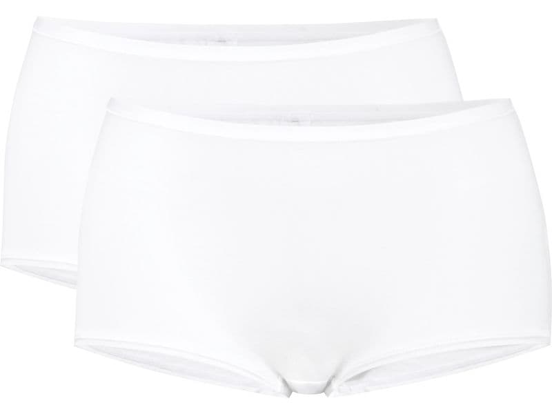 Calida Unterhosen Benefit Women 2er Pack Weiss, XS Damen Panty low cut