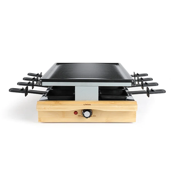 Appareil à raclette 8 personnes poêlons doubles 1200 W DOC257 Livoo