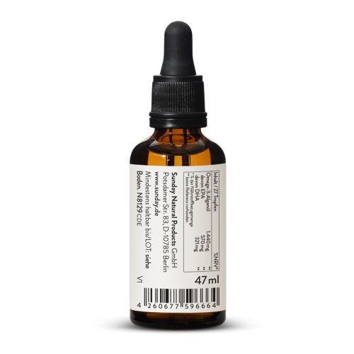 Sunday Natural Products  Omega 3 Öl EPA 40% + DHA 22,5%vegan