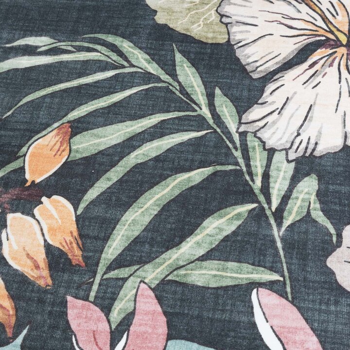 Rond buitenkleed bloemen - Poppy Groen