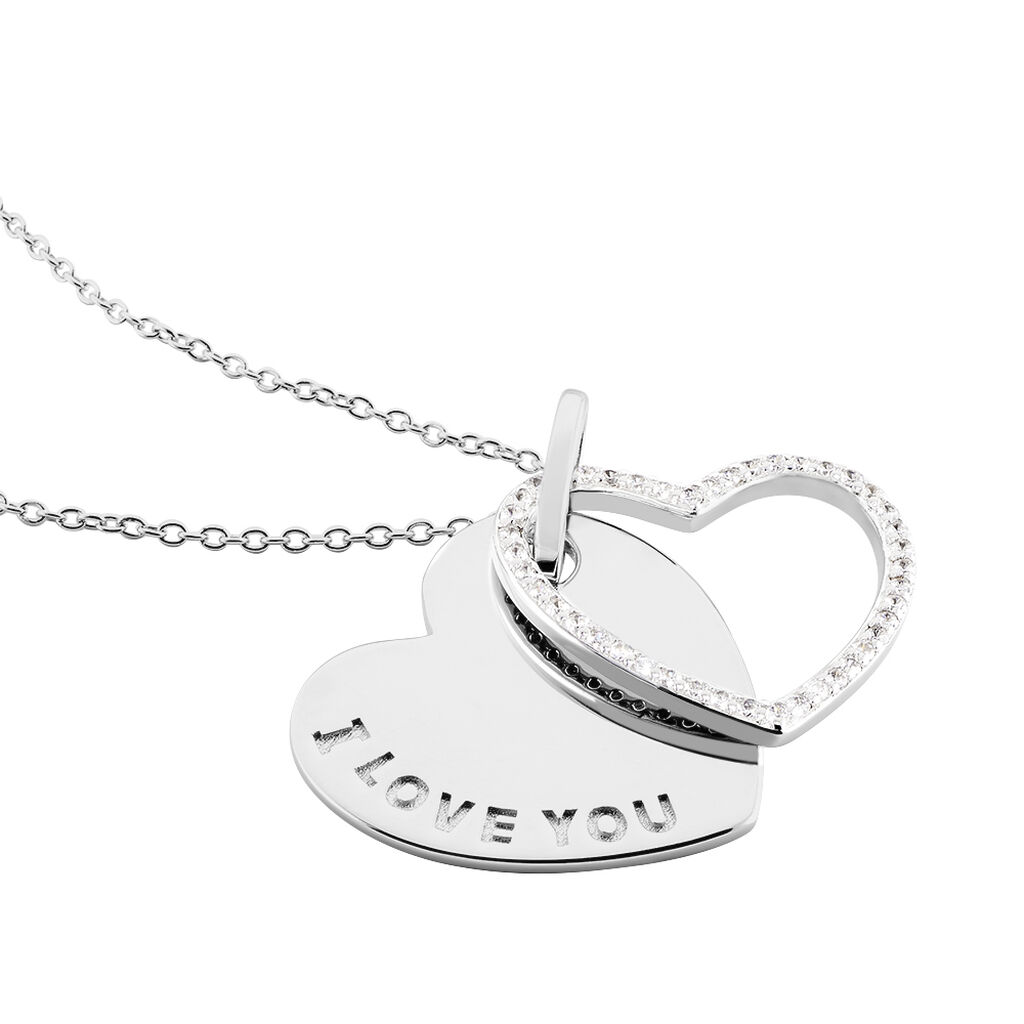 Collier Danael Argent Blanc Oxyde De Zirconium