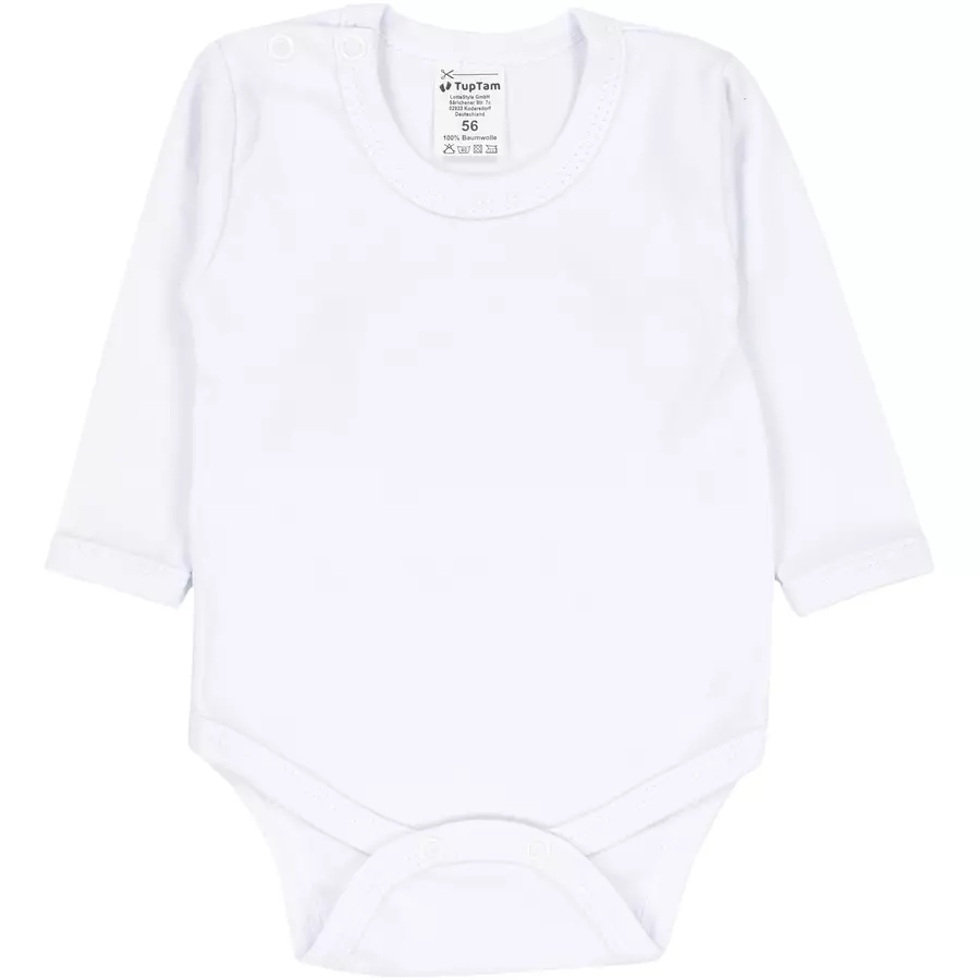 TupTam Jungen Baby Body Langarm 5er Pack weiß