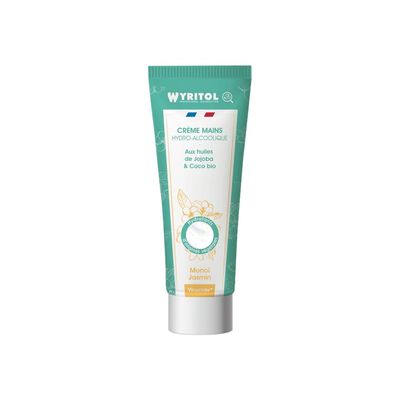 Wyritol Monoï Jasmin - Crème hydoralcoolique désinfectant pour les mains - 75 ml