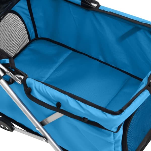 vidaXL Hundevogn sammenleggbar blå 76x50x100 cm oxford-stoff