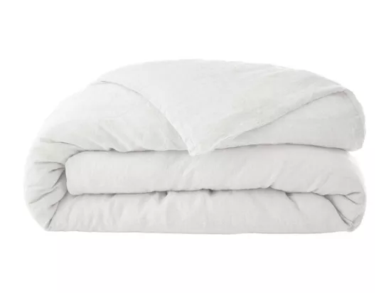 Housse de couette 260 x 240 en lin lavé blanc - LUISA