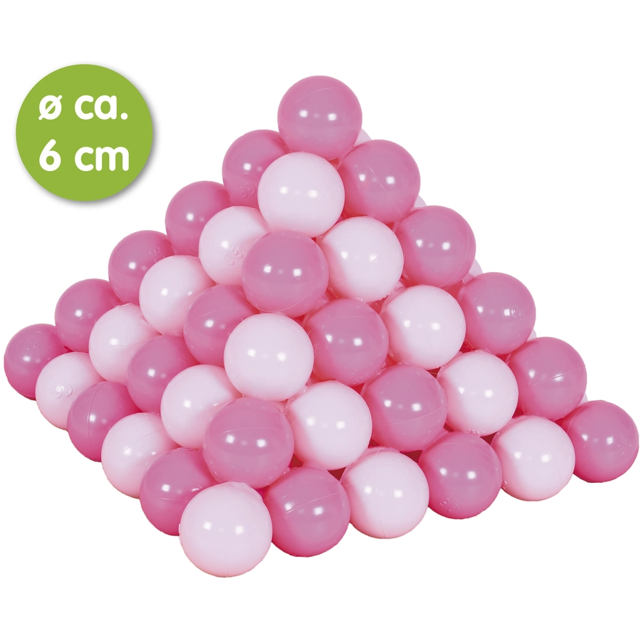 knorr toys® Bälle Set ca. Ø6 cm - 100 ballssoft pink rosa