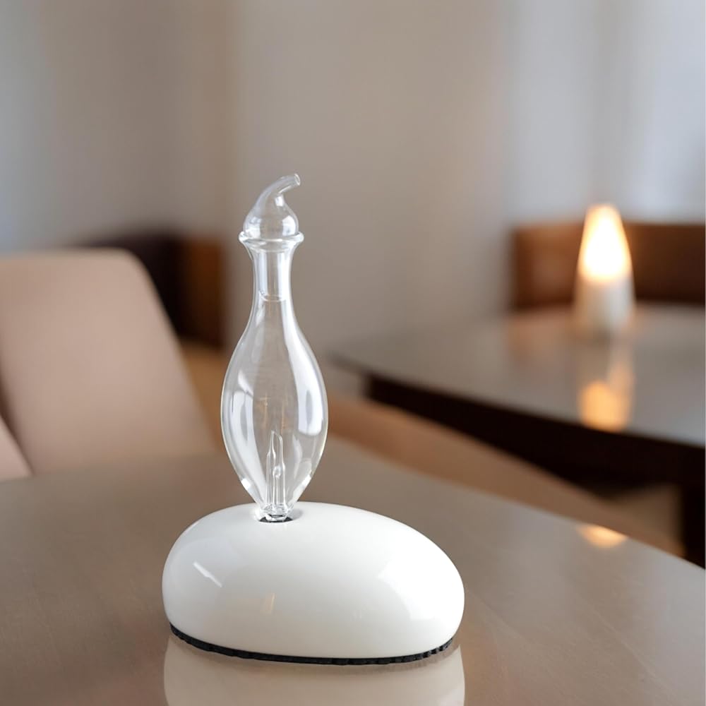 Zen’Arôme Diffuseur par Nébulisation Dan – Diffuseur d’Huiles Essentielles à Froid qui Conserve les Vertus des Huiles pour l’Aromathérapie – Nébulisateur En Céramique et en Verre – Puissance Ajustable : Hygiène et Santé