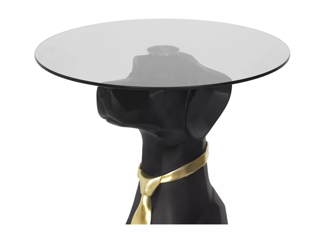 Table Basse Deco Chien Assis 66cm