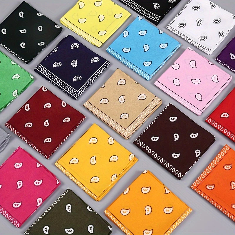 (20er Set) Unisex Haarband Haar Bandana Fashion Accessoire zum Binden Paisley Muster - Bunt