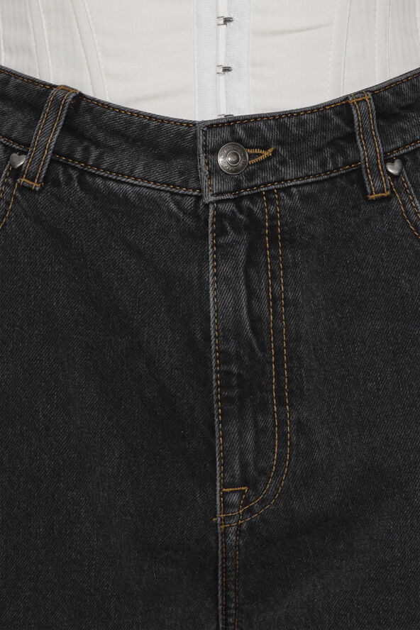 ROTATE Birger Christensen CORSET DENIM JEANS Dark grey denim