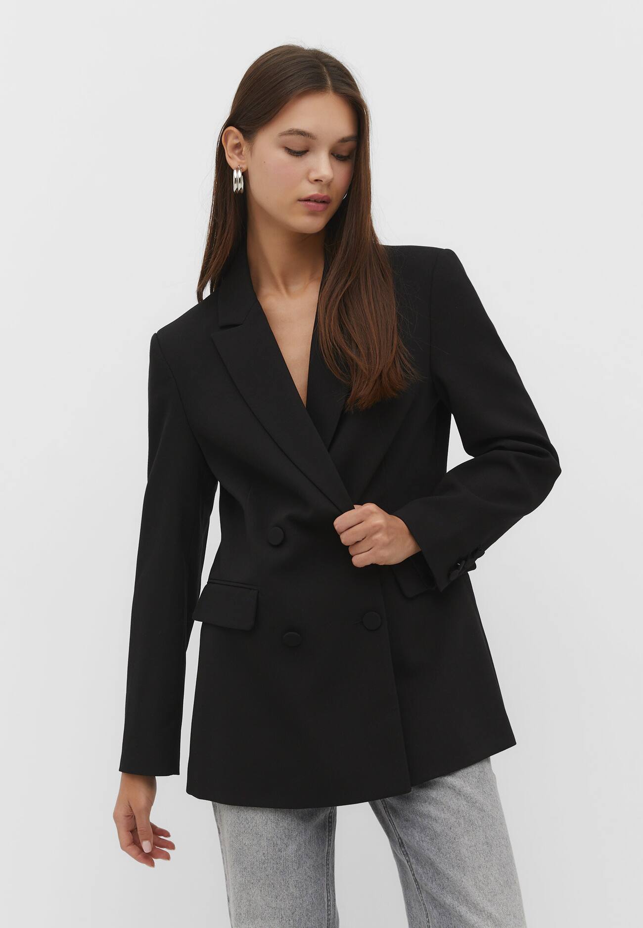 Blazer de abotoamento duplo