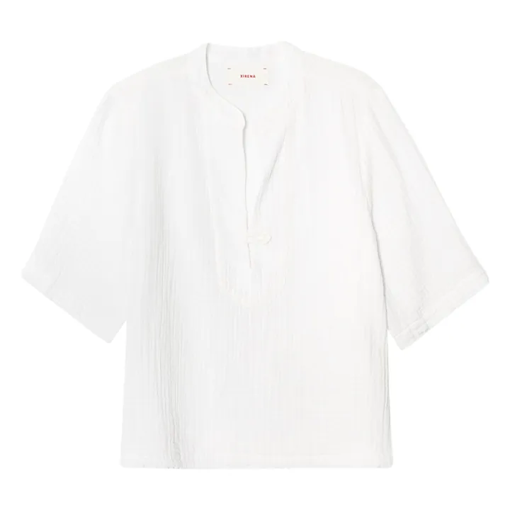 Xirena Blouse Ports Gaze de Coton | Blanc