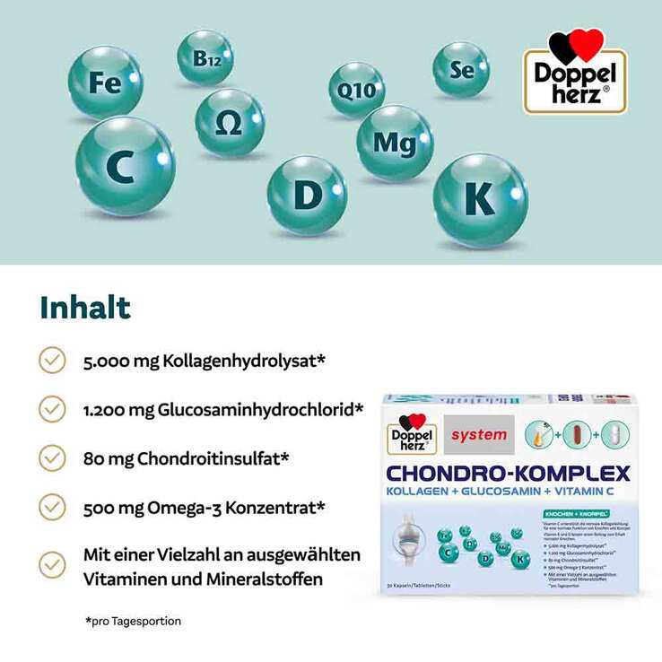 Doppelherz Chondro-Komplex system Kombination , 30 St