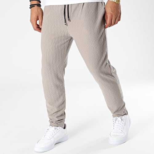 Pantalon Jogging Texturé 7347 Gris Taupe