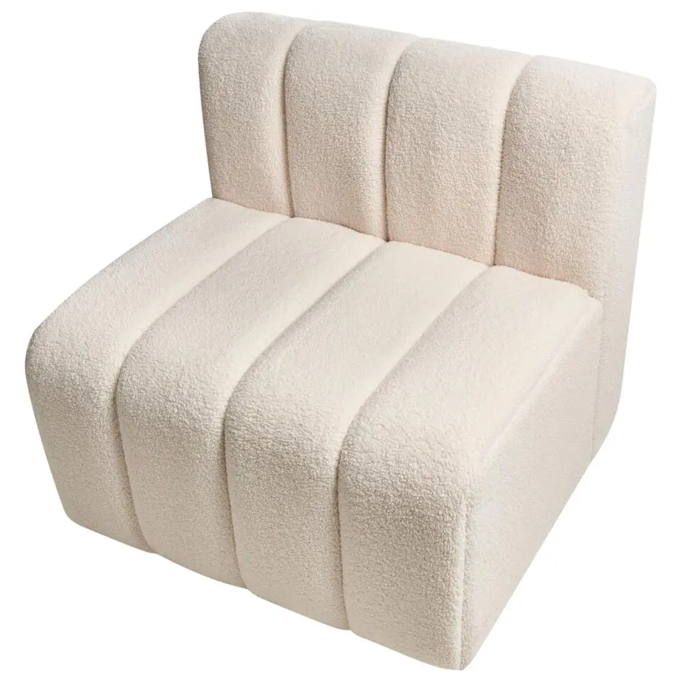 KAGE - Fauteuil - Lichtbeige - Bouclé