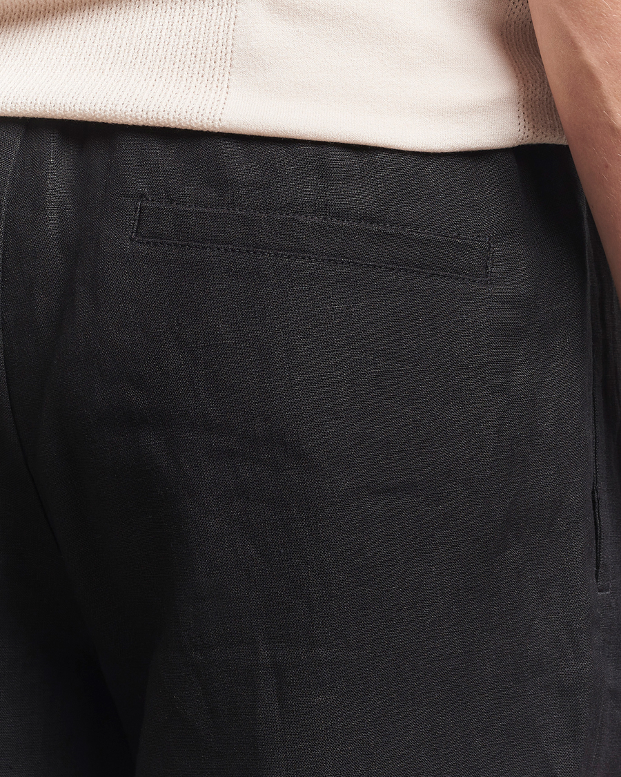 J.Lindeberg Noah Drape Linen Pants Black