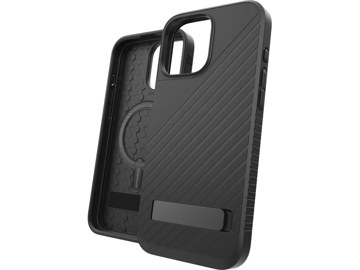 iPhone 16 Pro MagSafe Gummi Case Hülle Denali Snap KS mit Aufstellfunktion Recycled (702315252) - Schwarz