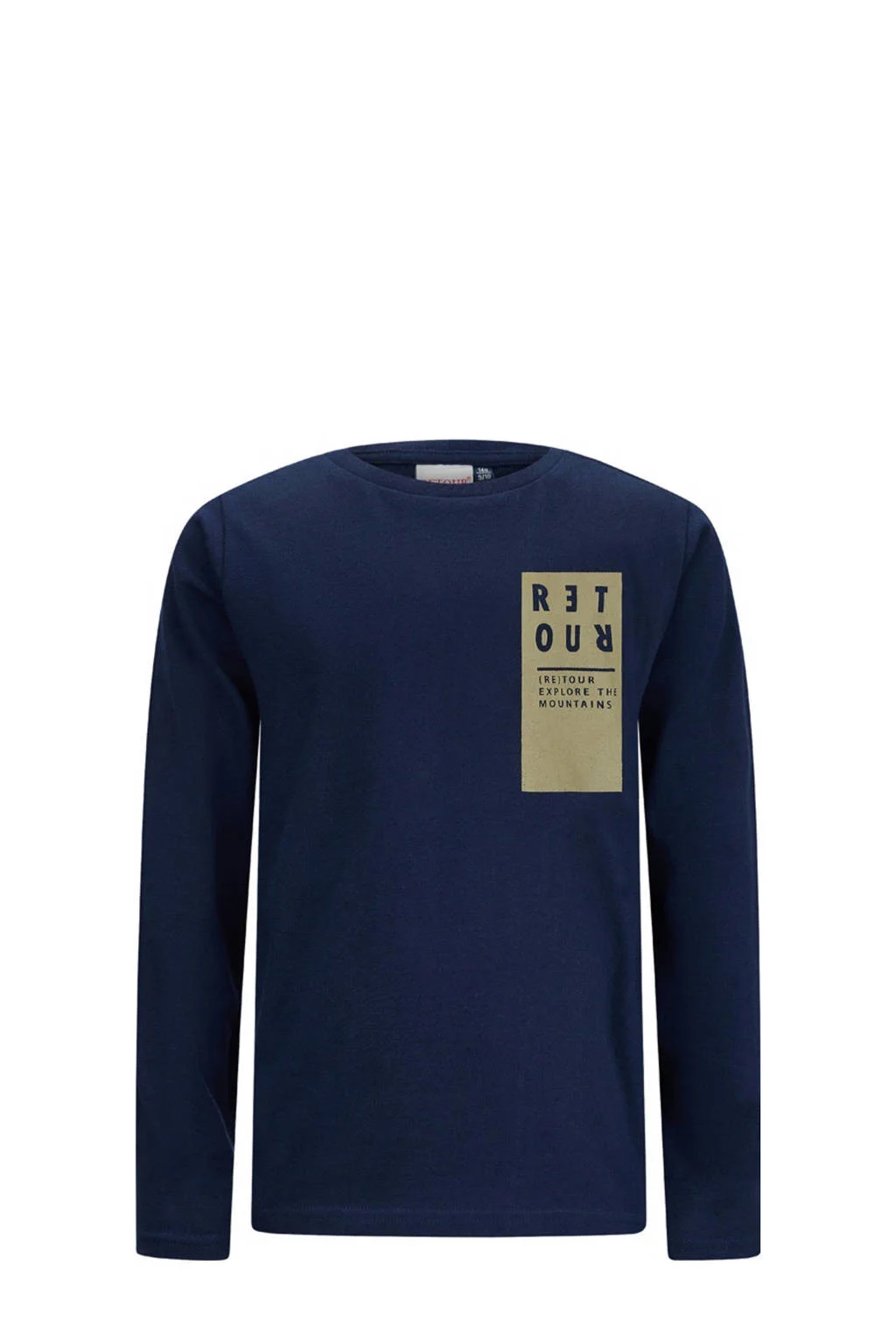 Retour Jeans longsleeve Kjell met printopdruk donkerblauw