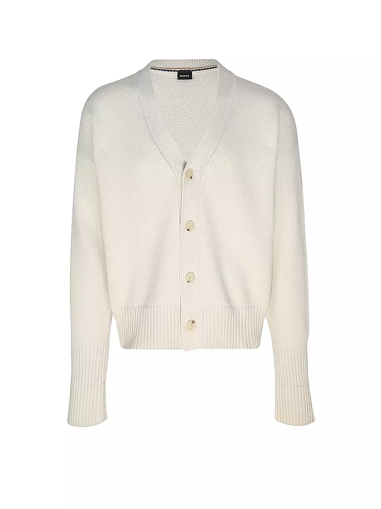 BOSS Strickjacke BELLACO weiss