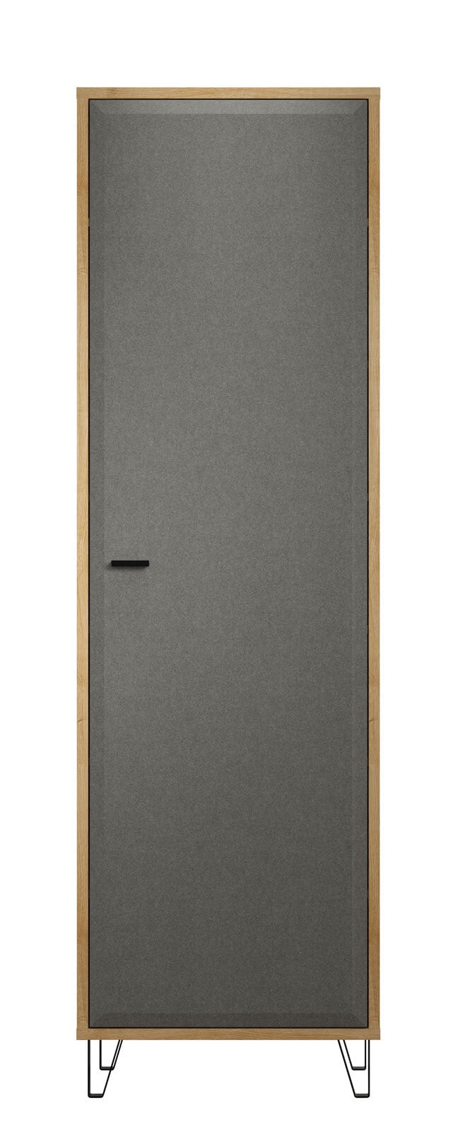 Garderobenschrank Blanshe 60 x 200 cm Dark Grey/ Eiche Nevarra