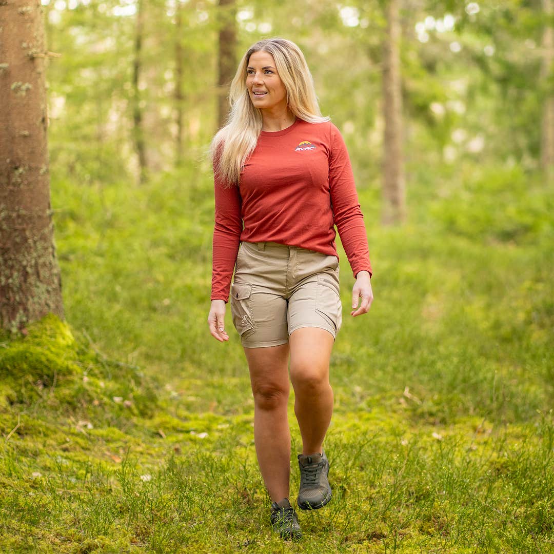 Easy Mountain Long-sleeved T-shirt Dame Cinnabar