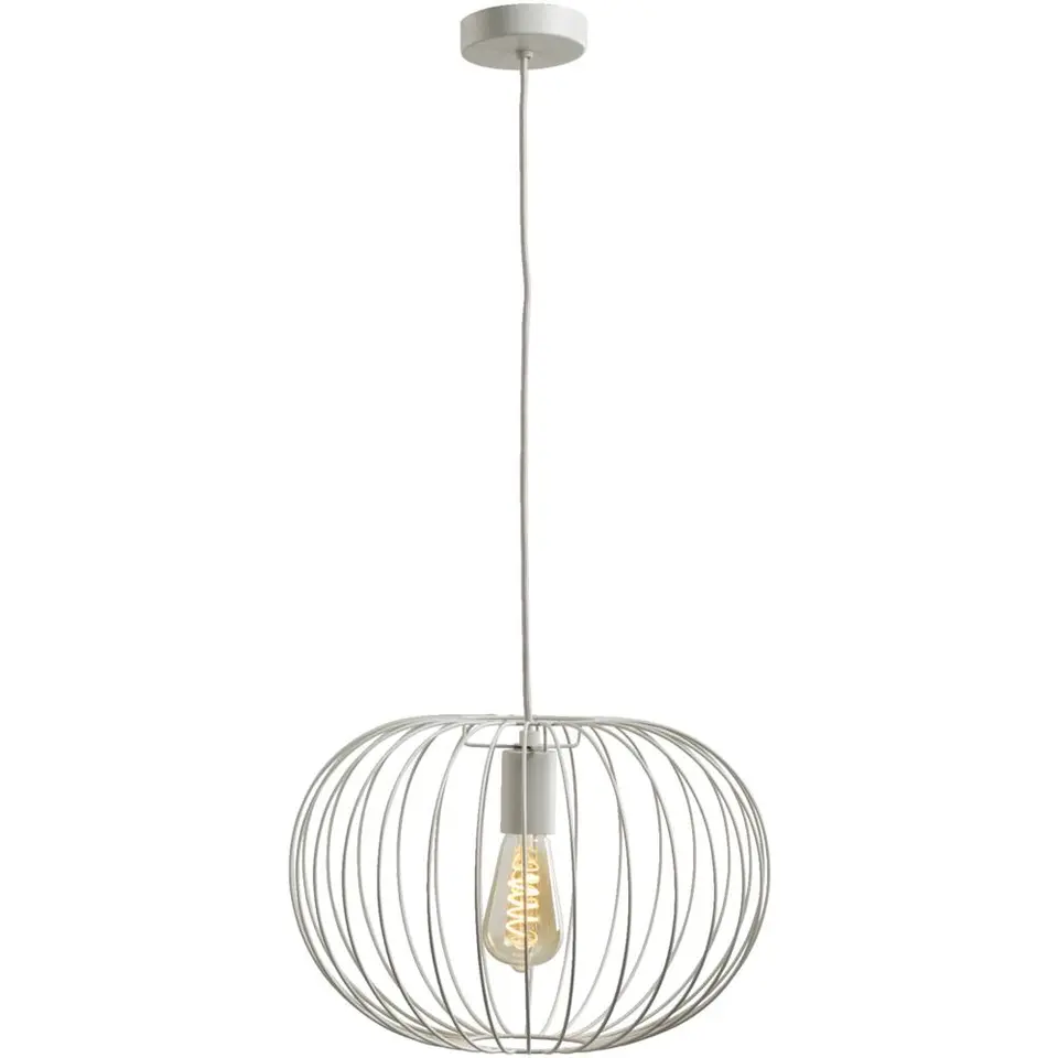 Hanglamp Jade - lichtgrijs - 120x26xØ38 cm