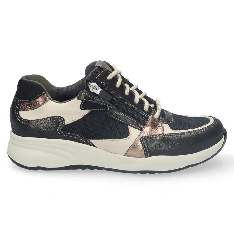 Durea 6295 wijdte H ZWART/BEIGE/GOUD