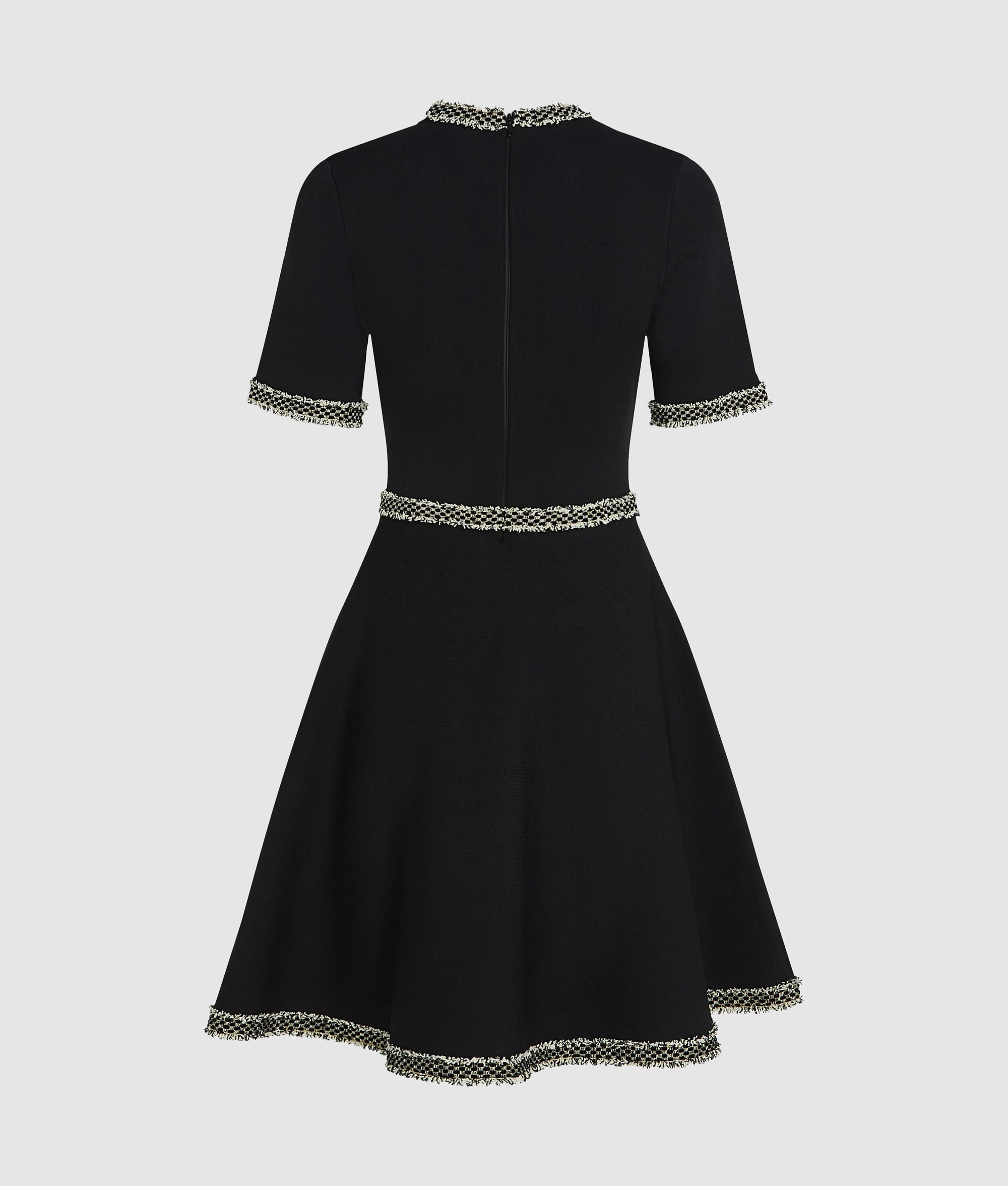 Gebreide jurk met bouclédetails