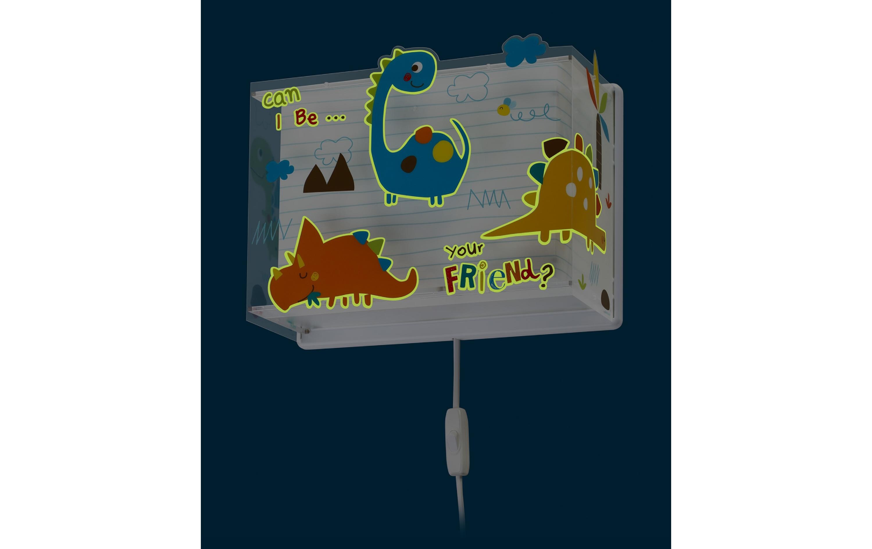 Wandleuchte DinosWandlampe mit Doppelschirm für Kinder
