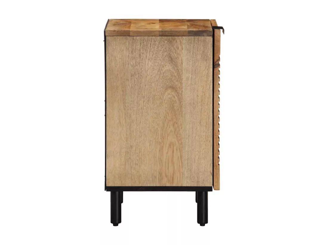 Armoire salle de bain marron 38x33,5x58 cm bois massif manguier
