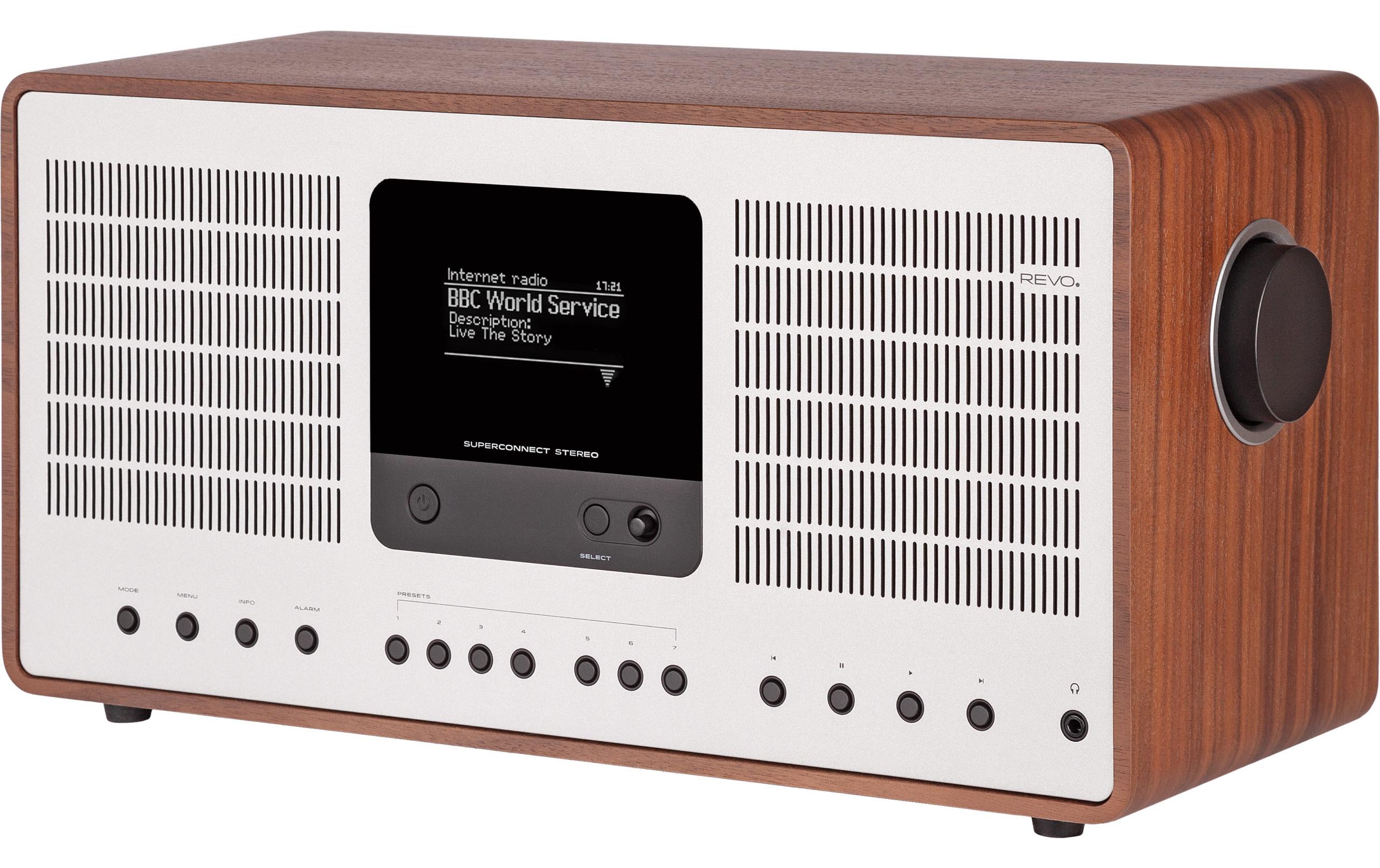 DAB+ Radio Superconnect Stereo Weiss<br>Hybrid-Multifunktionsradio mit OLED-Display, WLAN und Bluetooth