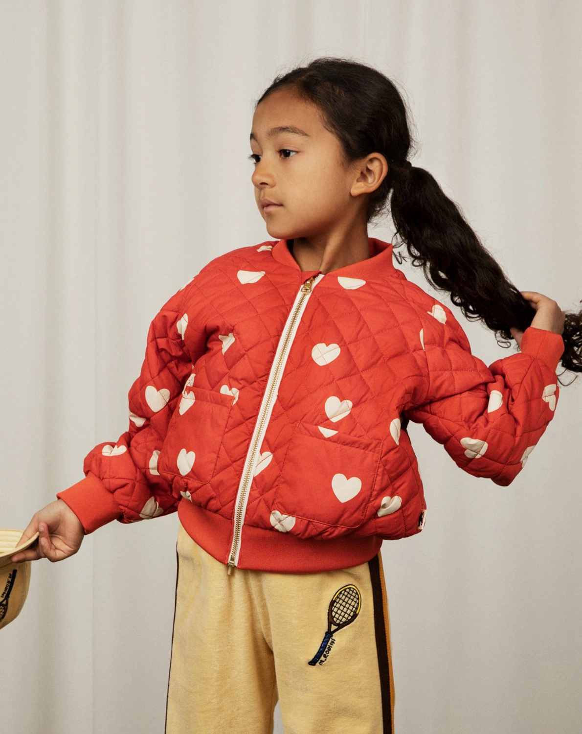 Baseball-Jacke HEARTS AOP in red