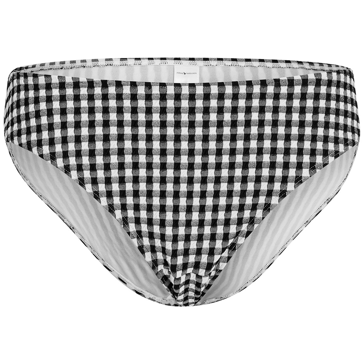 Jonas Nielsen Damen Bikinislip mit Karo-Muster schwarz / weiss